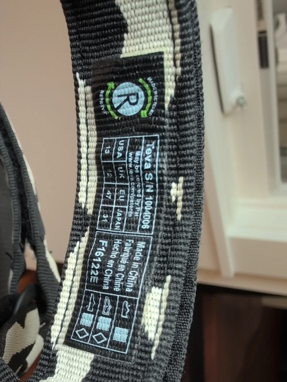 Teva Original Universal Black and White Strap Sport Sandals